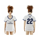 Women's Real Madrid #22 Isco Home Soccer Club Jersey3
