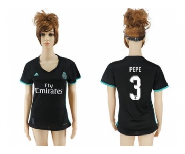 Women's Real Madrid #3 Pepe Away Soccer Club Jersey