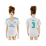 Women's Real Madrid #3 Pepe Home Soccer Club Jersey