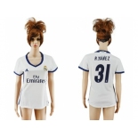 Women's Real Madrid #31 R.Yanez Home Soccer Club Jersey2