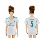 Women's Real Madrid #5 Varane Home Soccer Club Jersey