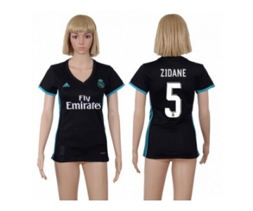 Women's Real Madrid #5 Zidane Away Soccer Club Jersey