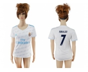Women's Real Madrid #7 Ronaldo Home Soccer Club Jersey2