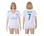 Women's Real Madrid #7 Ronaldo Home Soccer Club Jersey