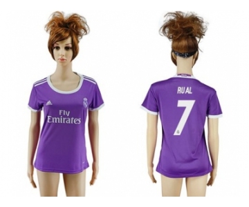 Women's Real Madrid #7 Rual Away Soccer Club Jersey