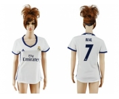 Women's Real Madrid #7 Rual Home Soccer Club Jersey1