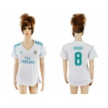 Women's Real Madrid #8 Kroos Home Soccer Club Jersey1