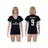 Women's Real Madrid #9 Benzema Away Soccer Club Jersey