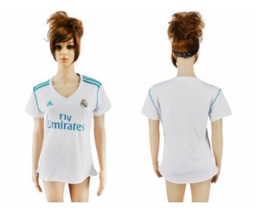 Women's Real Madrid Blank Home Soccer Club Jersey2
