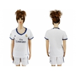 Women's Real Madrid Blank Home Soccer Club Jersey4