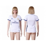 Women's Real Madrid Blank Home Soccer Club Jersey8
