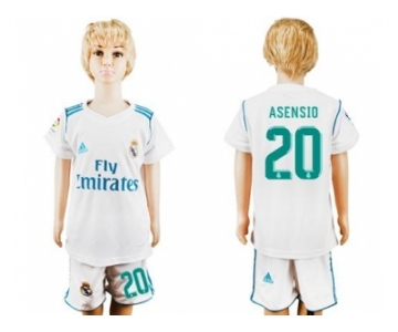Real Madrid #20 Asensio White Home Kid Soccer Club Jersey