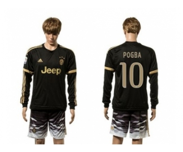 Juventus #10 Pogba SEC Away Long Sleeves Soccer Club Jersey