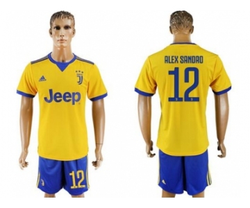 Juventus #12 Alex Sandro Away Soccer Club Jersey