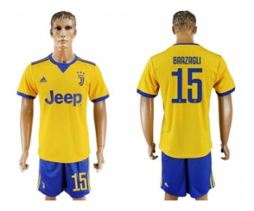 Juventus #15 Barzagli Away Soccer Club Jersey