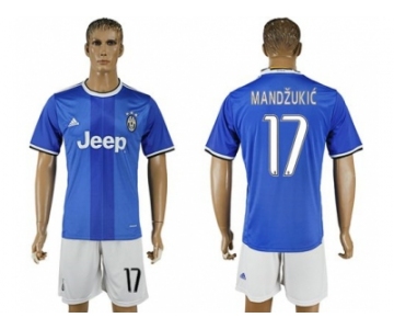 Juventus #17 Mandzukic Away Soccer Club Jersey 3