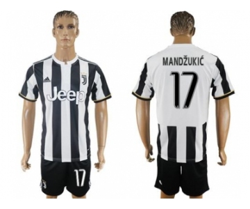 Juventus #17 Mandzukic Home Soccer Club Jersey 2