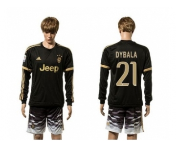 Juventus #21 Dybala SEC Away Long Sleeves Soccer Club Jersey