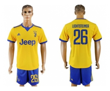 Juventus #26 Lichtsteiner Away Soccer Club Jersey