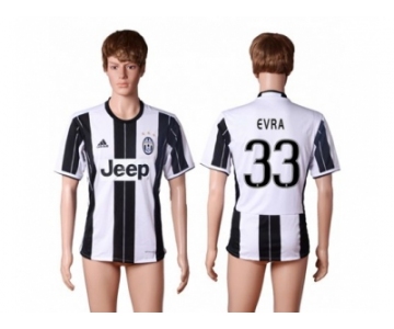 Juventus #33 Evra Home Soccer Club Jersey 2