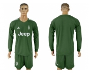 Juventus Blank Green Goalkeeper Long Sleeves Soccer Club Jersey