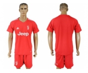 Juventus Blank Red Goalkeeper Soccer Club Jersey