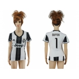 Women's Juventus #1 Buffon Home Soccer Club Jersey1