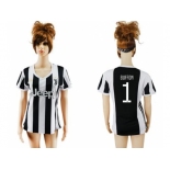 Women's Juventus #1 Buffon Home Soccer Club Jersey