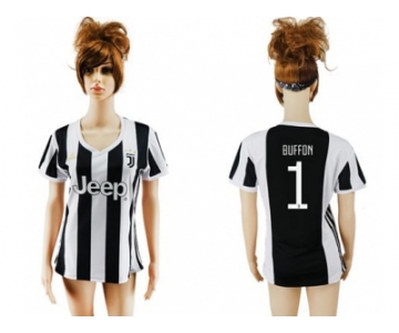 Women's Juventus #1 Buffon Home Soccer Club Jersey