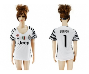 Women's Juventus #1 Buffon Sec Away Soccer Club Jersey