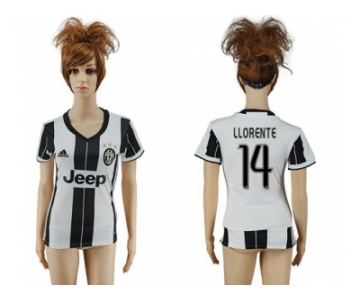 Women's Juventus #14 Llorente Home Soccer Club Jersey