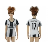 Women's Juventus #17 Mandzukic Home Soccer Club Jersey1