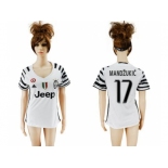 Women's Juventus #17 Mandzukic Sec Away Soccer Club Jersey