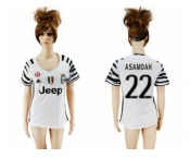 Women's Juventus #22 Asamoah Sec Away Soccer Club Jersey