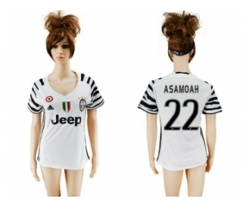 Women's Juventus #22 Asamoah Sec Away Soccer Club Jersey