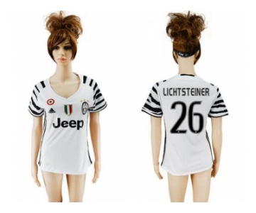 Women's Juventus #26 Lichtsteiner Sec Away Soccer Club Jersey