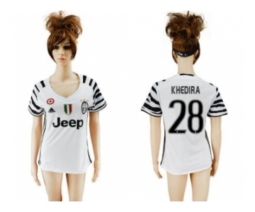 Women's Juventus #28 Khedira Sec Away Soccer Club Jersey