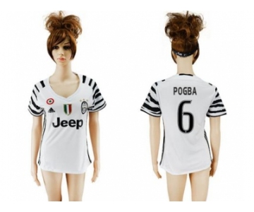 Women's Juventus #6 Pogba Sec Away Soccer Club Jersey