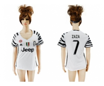 Women's Juventus #7 ZAZA Sec Away Soccer Club Jersey