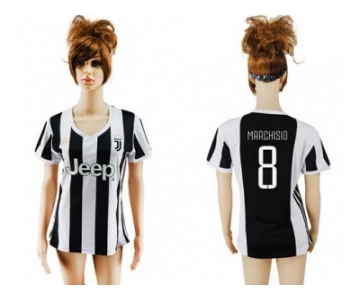 Women's Juventus #8 Marchisio Home Soccer Club Jersey