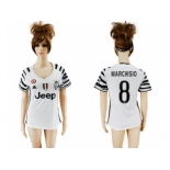 Women's Juventus #8 Marchisio Sec Away Soccer Club Jersey