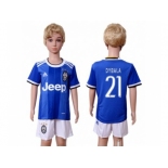 Juventus #21 Dybala Away Kid Soccer Club Jersey1