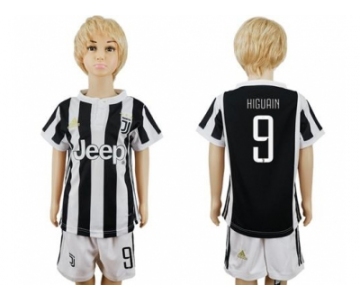 Juventus #9 Higuain Home Kid Soccer Club Jersey