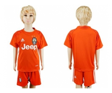 Juventus Blank Orange Goalkeeper Kid Soccer Club Jersey