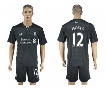 Liverpool #12 Moses Away Soccer Club Jersey