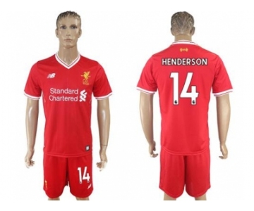 Liverpool #14 Henderson Red Home Soccer Club Jersey