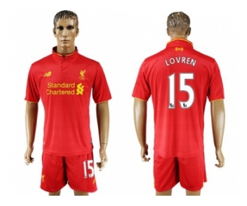 Liverpool #15 Lovren Red Home Soccer Club Jersey