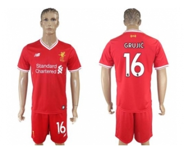 Liverpool #16 Grujic Red Home Soccer Club Jersey