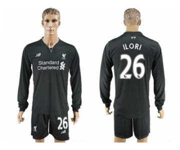Liverpool #26 Ilori Away Long Sleeves Soccer Club Jersey