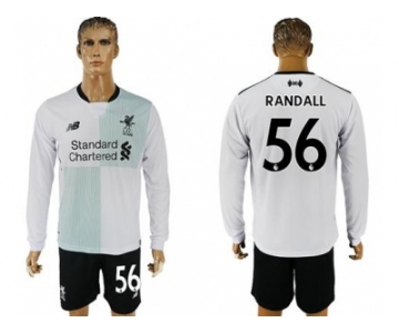 Liverpool #56 Randall Away Long Sleeves Soccer Club Jersey